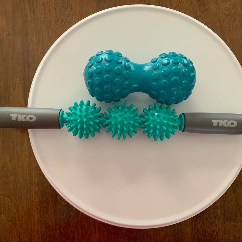 TKO Fascia Massage Roller and Gaiam Restore Dual Zone Back Massage Roller
